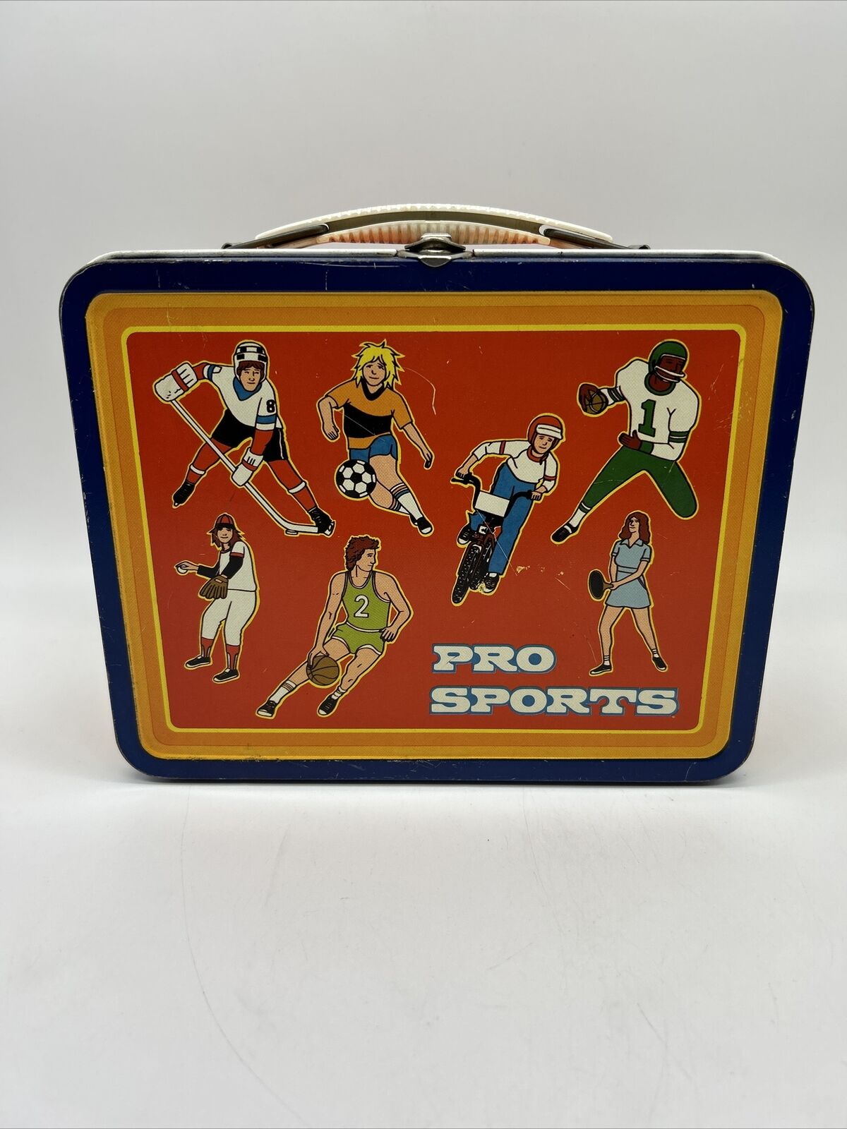 Ohio Art Vintage Metal Lunch Box Pro Sports