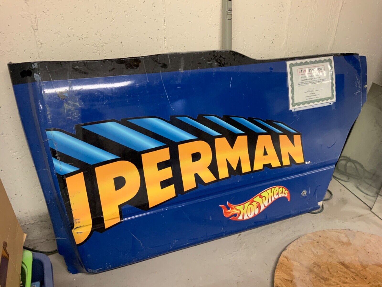 Superman AUTHENTIC AND RARE Monster Jam EVENT USED MONSTER TRUCK DOOR WOW