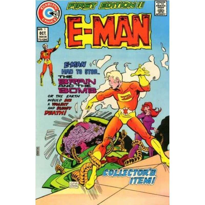 E-Man (1973 series) #1 in Fine condition. Charlton comics [m|