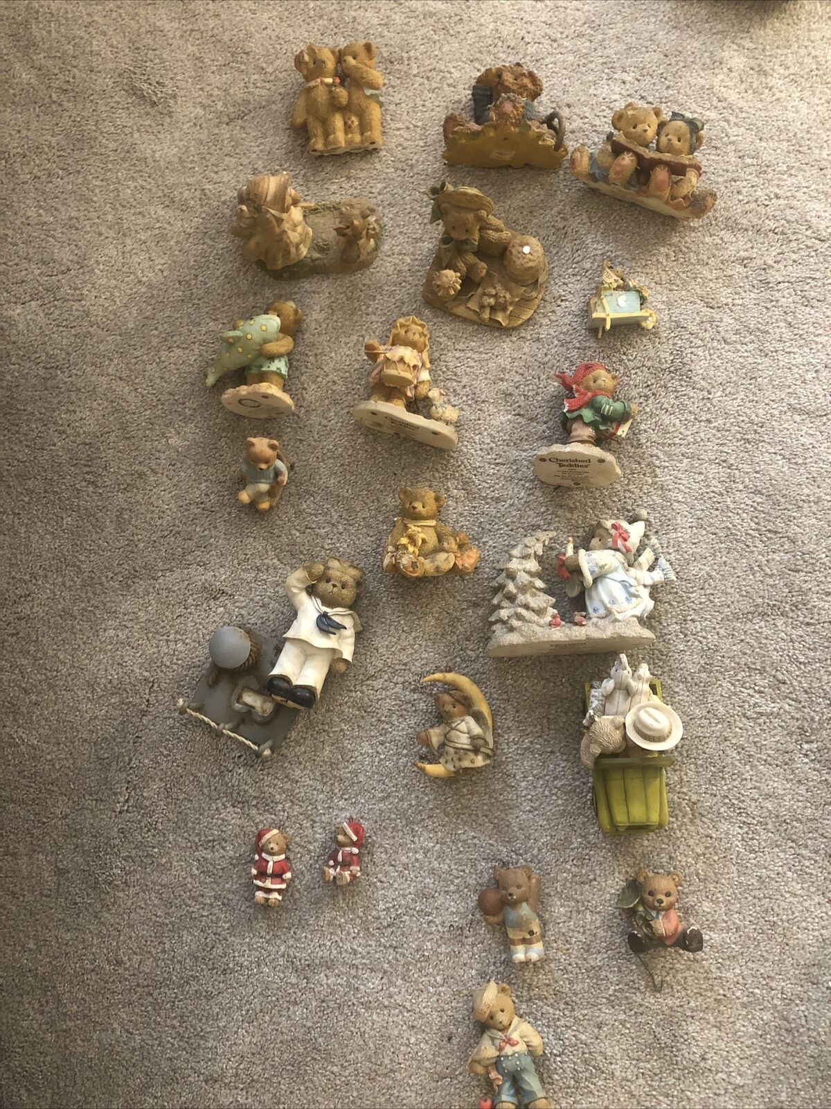 Cherished Teddies Collection Lot Of 20 USED DIRTY BROKEN PIECES 4.11.24