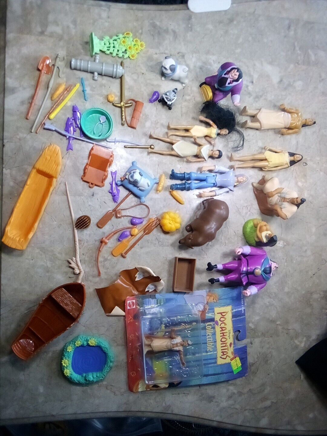 Vintage Disney Pocahontas Collectible Playset Toys Figures Lot Mattel