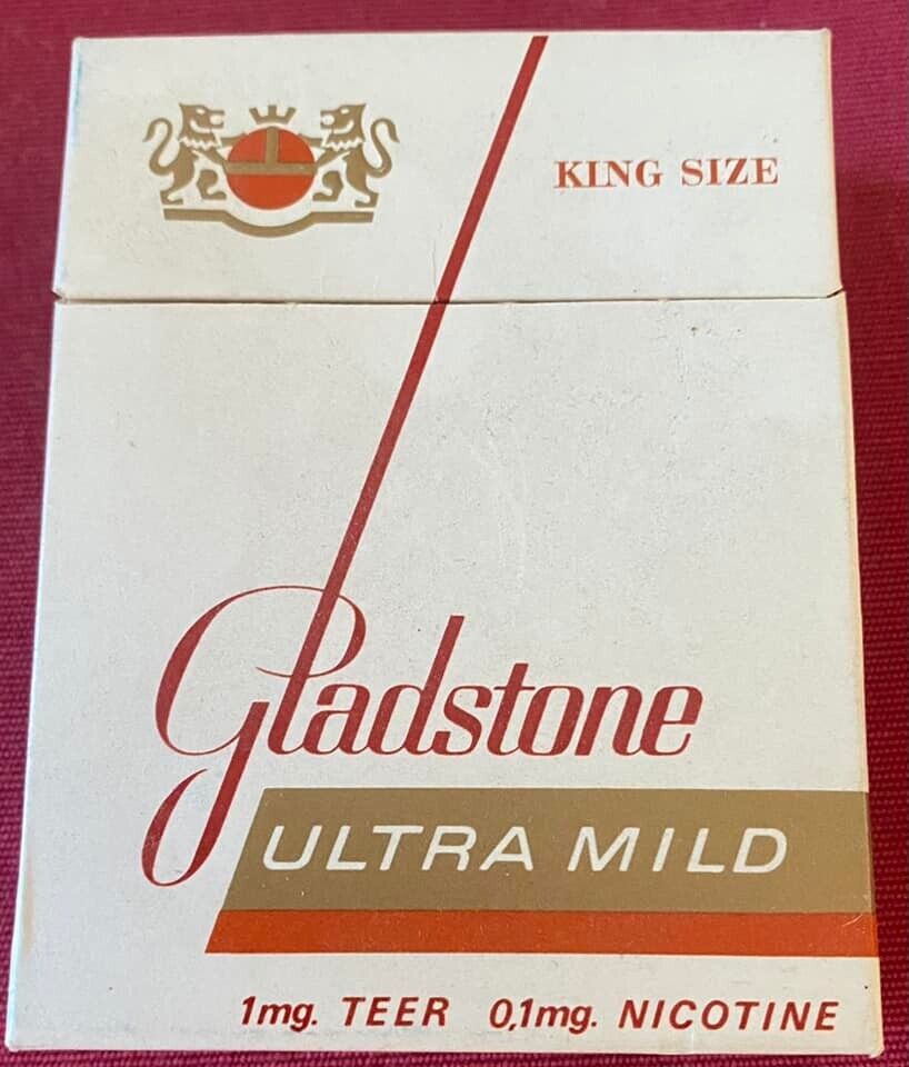 Vintage Gladstone Ultra Mild Cigarette Cigarettes Cigarette Paper Box Empty