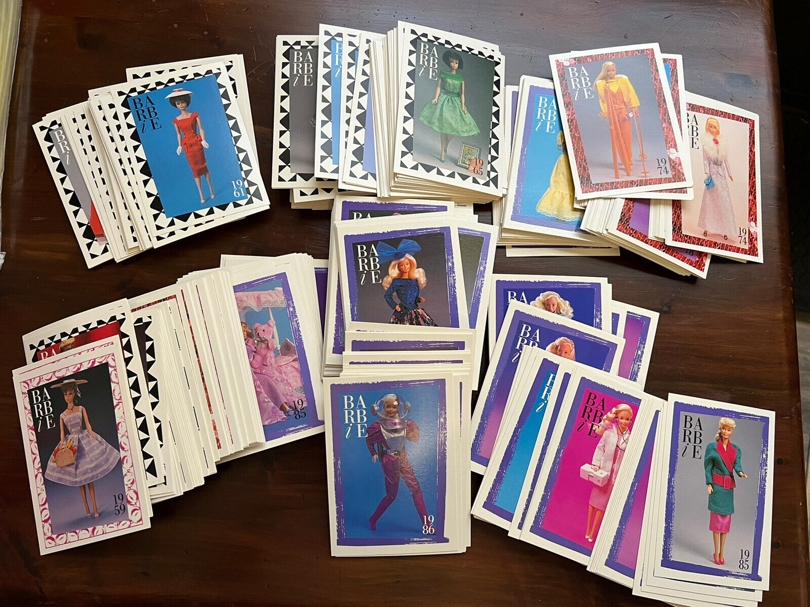 Barbie trading cards. First Edition from 1990.