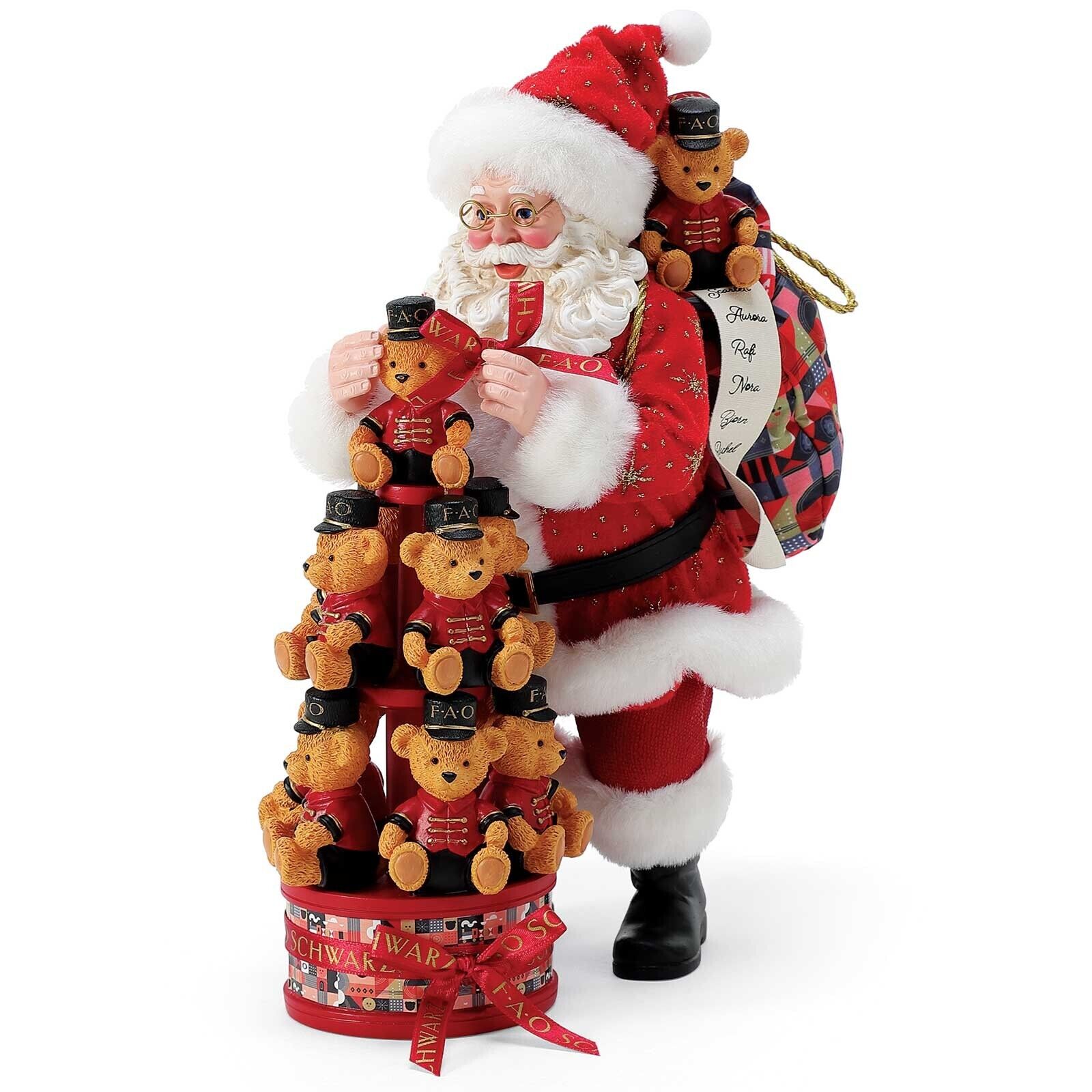 Possible Dreams FAO Schwarz Santa Stacking Toy Bear Soldiers Figurine 6012199