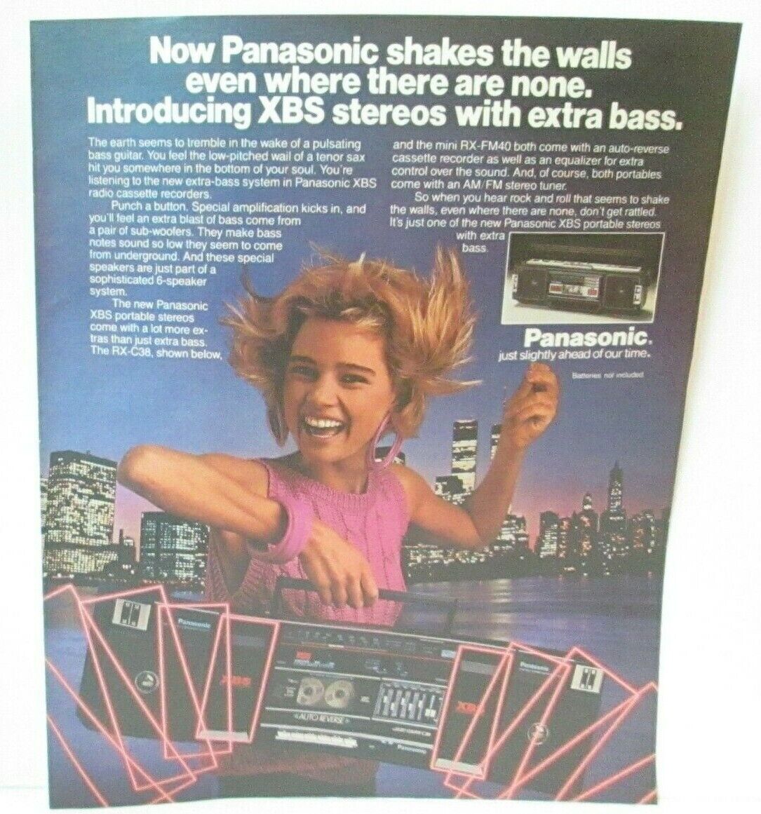 PANASONIC XBS BOOM BOX RADIO Vintage 1980\'s 10\