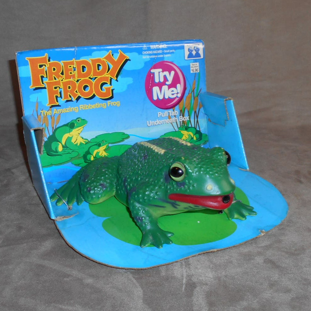 Gemmy Freddy Frog the Amazing Ribbeting Frog Motion Activated 1996 Works