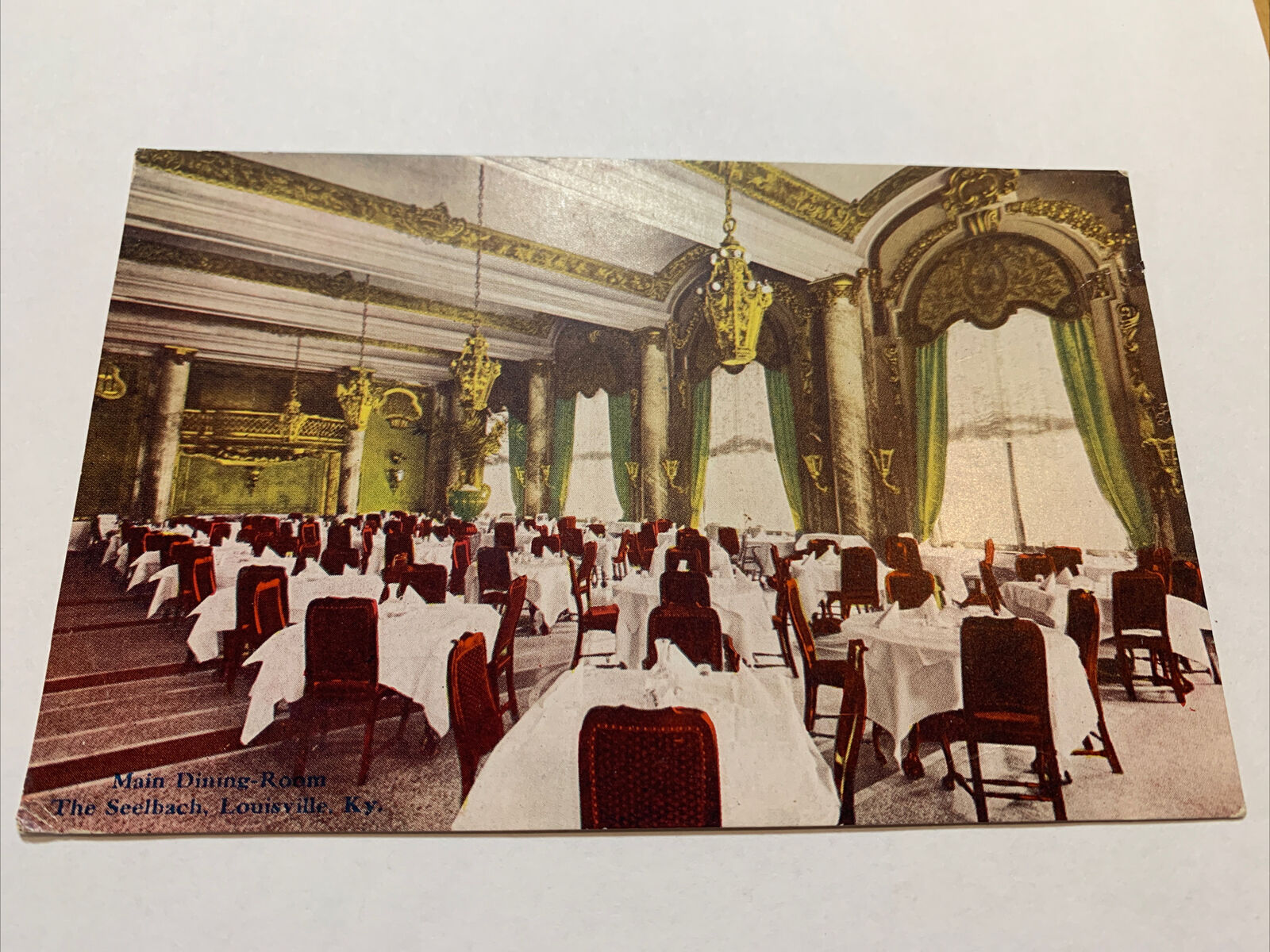 vintage Seelbach Hotel Louisville Kentucky KY Main Dining Room Postcard