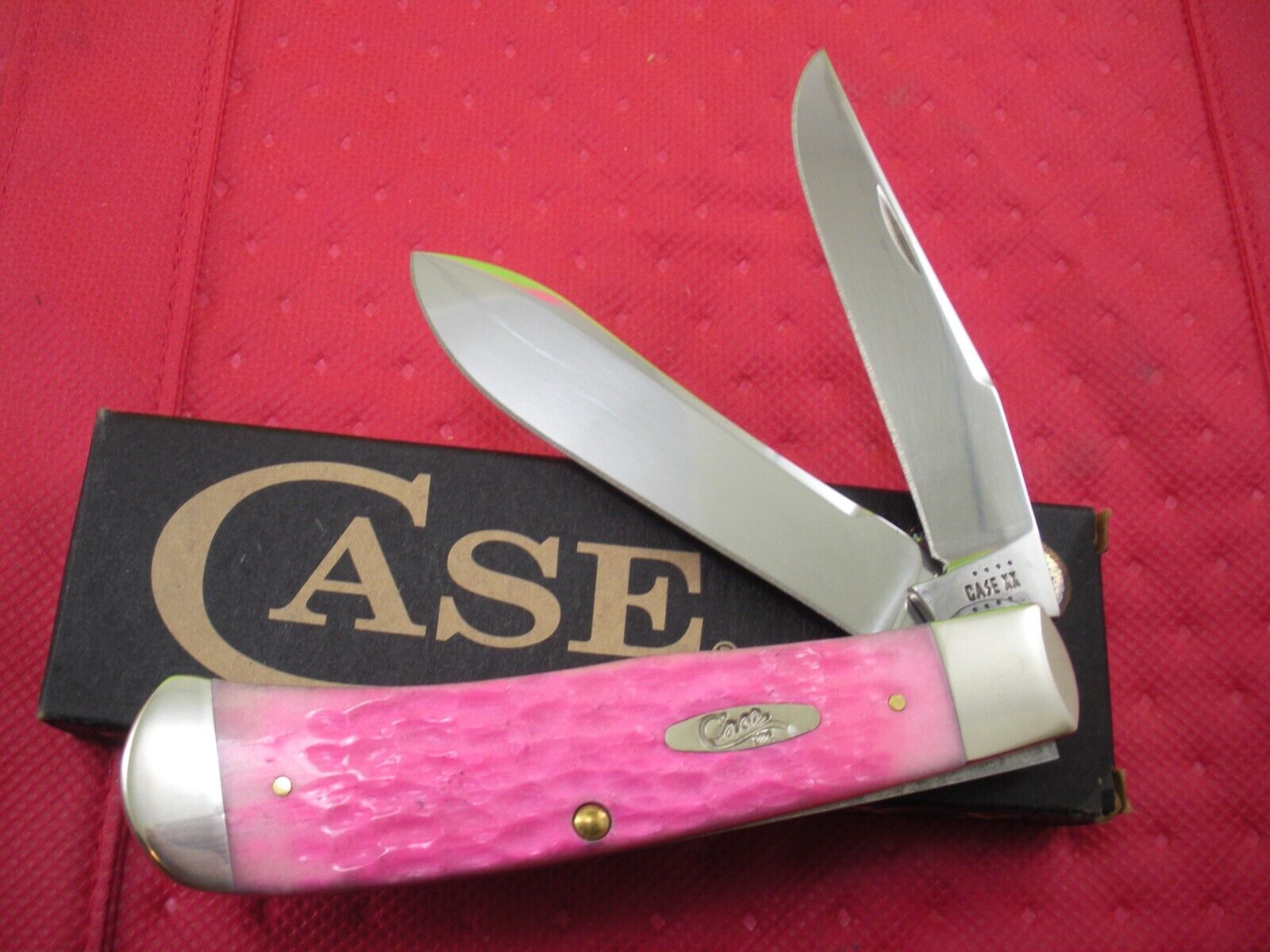 CASE BUBBA GUM PINK PANAMA TRAPPER KNIFE NEVER USED IN BOX #TB62546 SS     D5