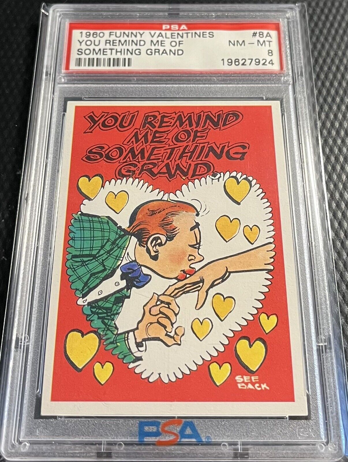 1960 Topps PSA 8 Vintage Funny Valentines #8A Graded NM-MT - Clean Holder