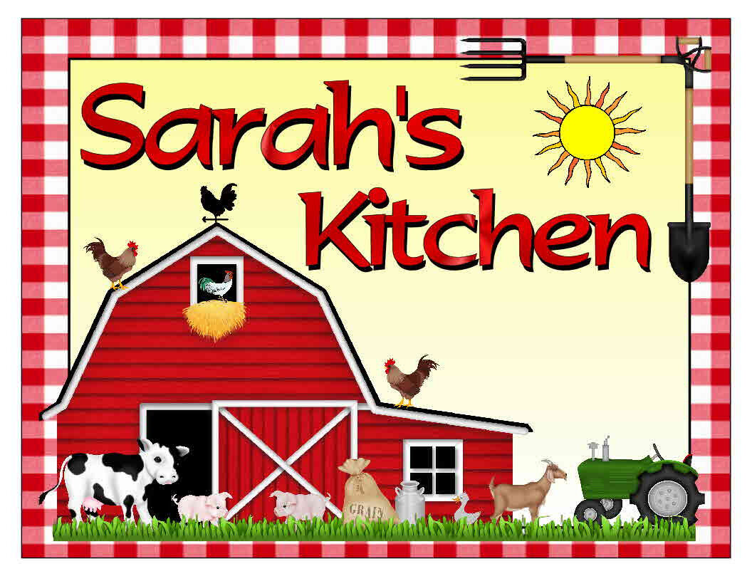 PERSONALIZED FARM COUNTRY KITCHEN MAGNET