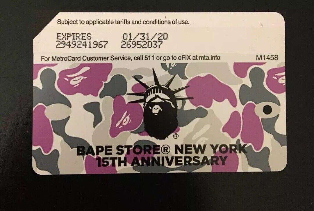 Bape x MTA 15th Anniversary Metrocard-\