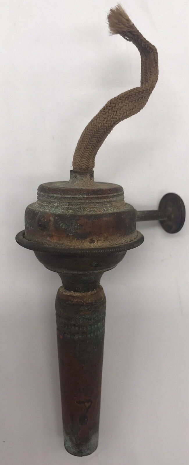 UNIQUE ANTIQUE D.SYMONDS PAT MAR 7 1865 BRASS LAMP OIL-BURNER