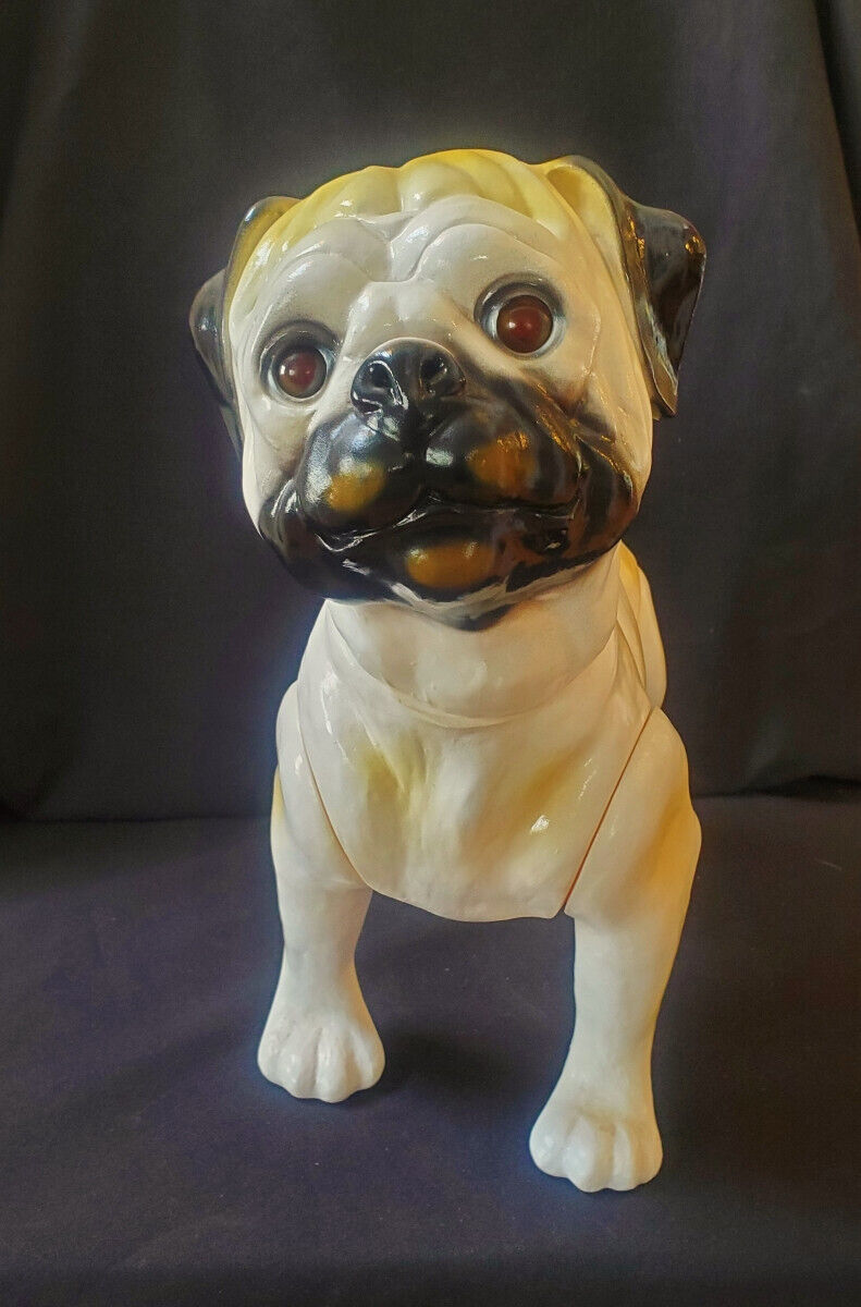 RARE Italian Plastic Pug Dog Mannequin