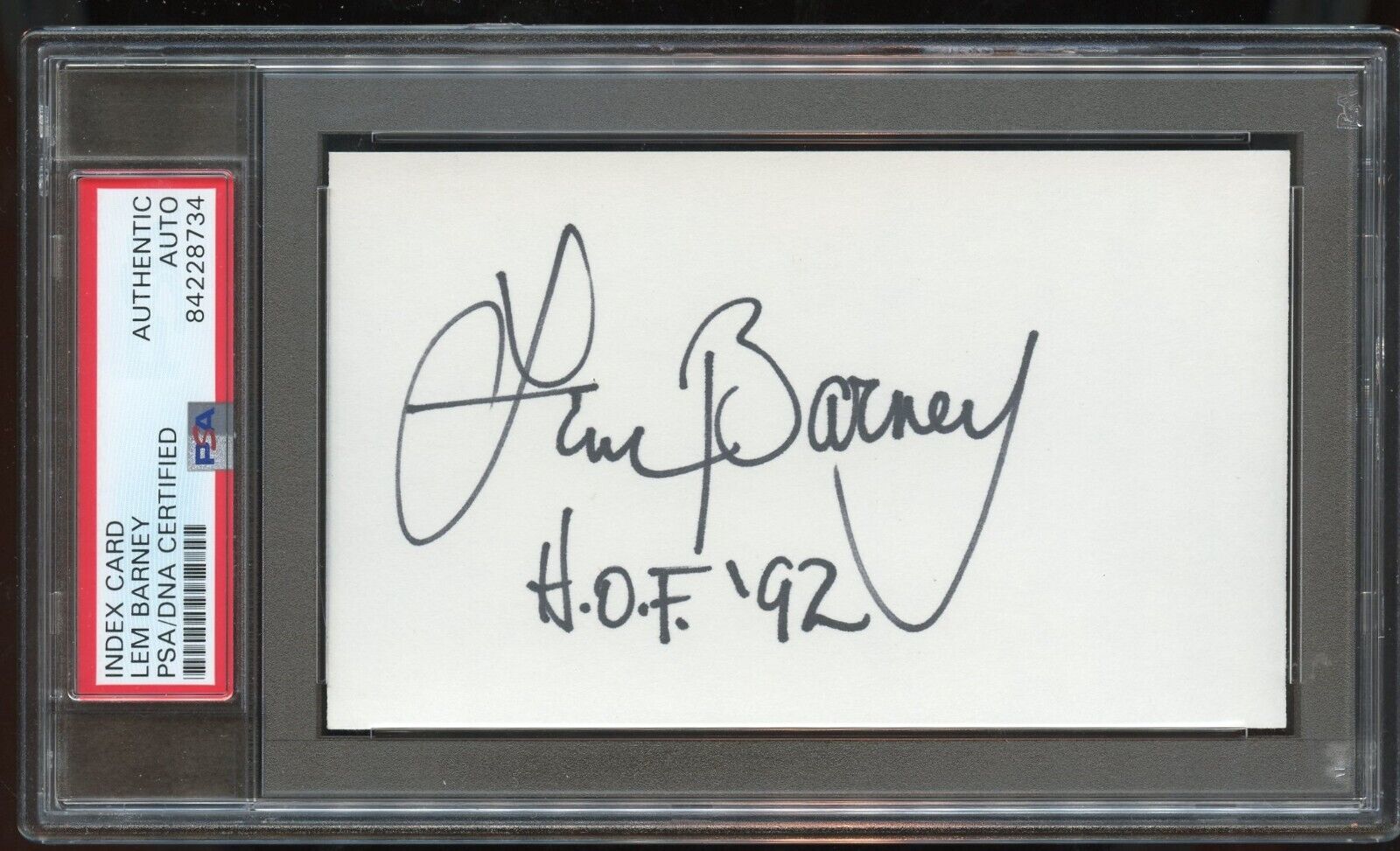 Lem Barney signed autograph auto 3x5 card American Football Player Detroit Lions