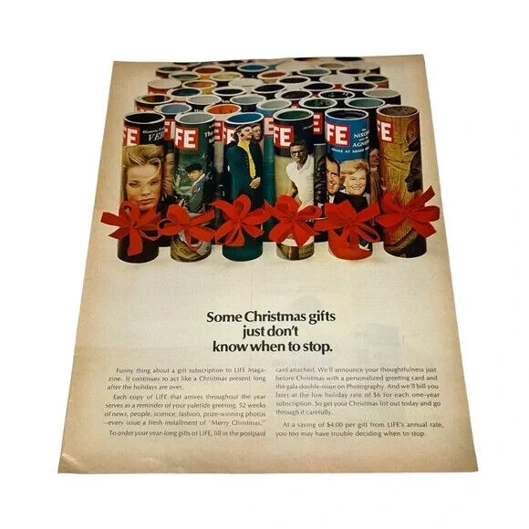 1970 Life Magazine Some Christmas Gifts Original Vintage Print Ad