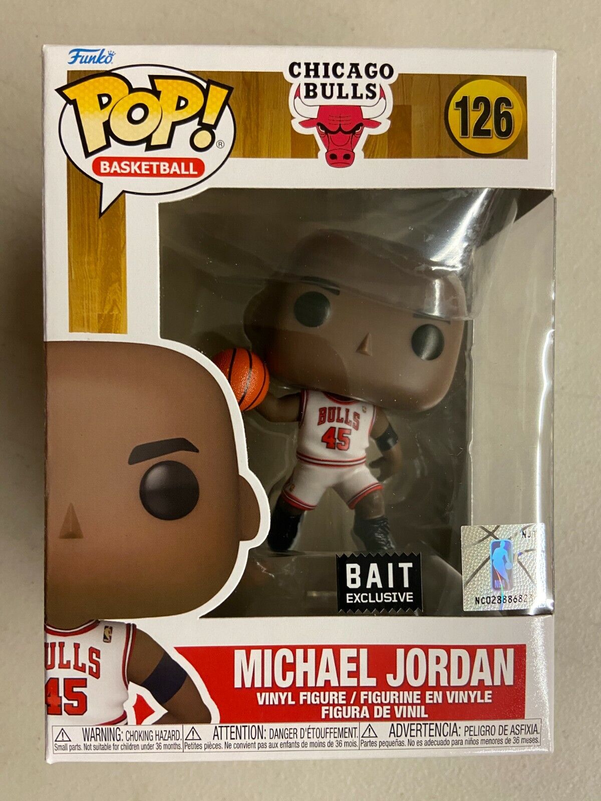Funko Pop NBA Chicago Bulls Michael Jordan #126 BAIT Exclusive Basketball MIB 45