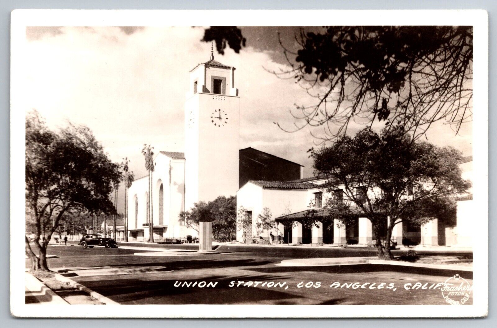 RPPC Union Station Los Angeles California c1940 Real Photo Postcard N689