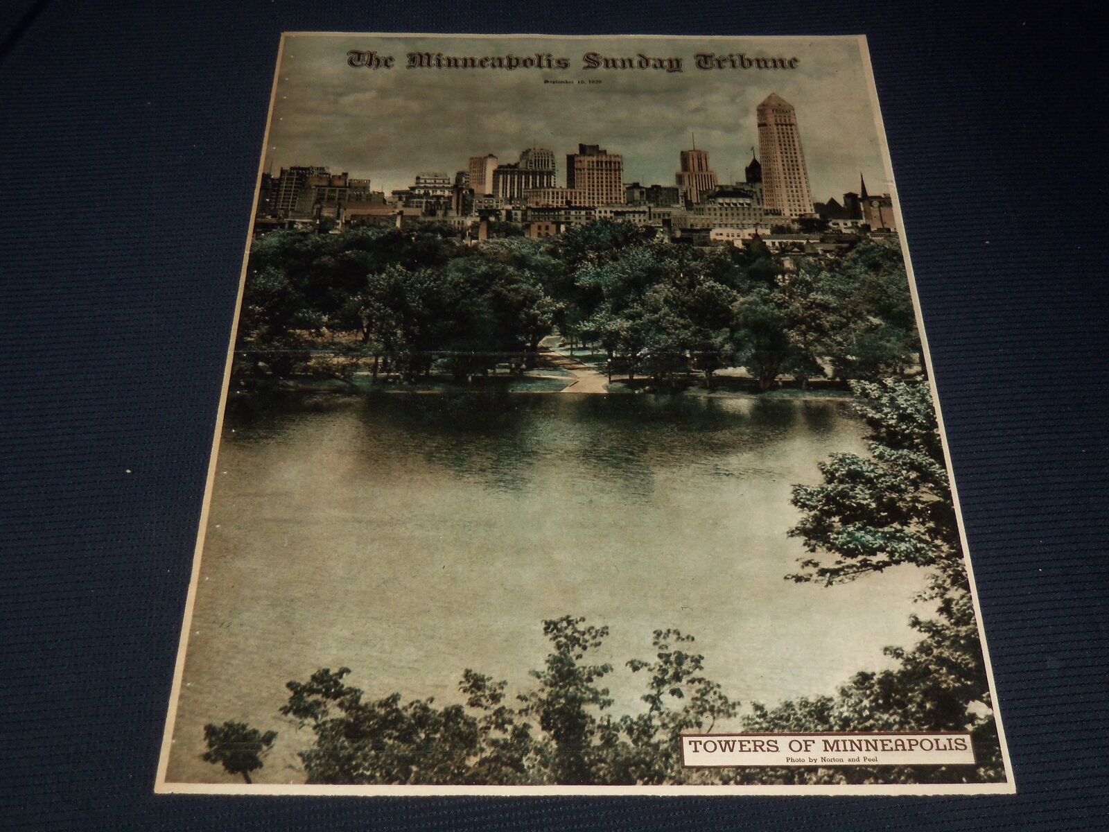 1939 SEPT 10 MINNEAPOLIS SUNDAY TRIBUNE COLOR SECTION - TOWERS OF MINN - NT 9580