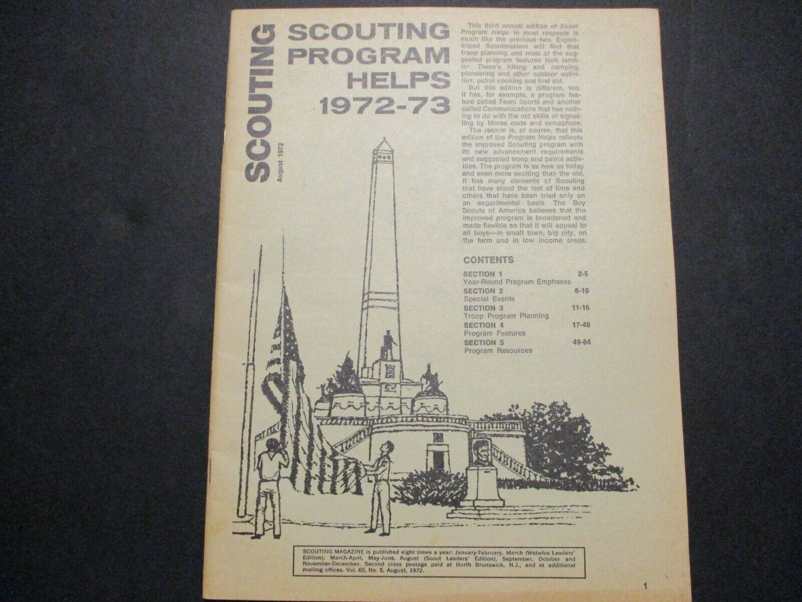 August 1972 Scouting Program Helps 1972-73