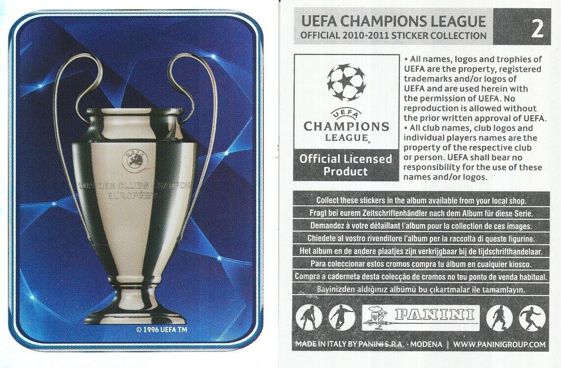 CHOOSE YOUR STICKERS PANINI CHAMPIONS LEAGUE 2011: 1 => 259