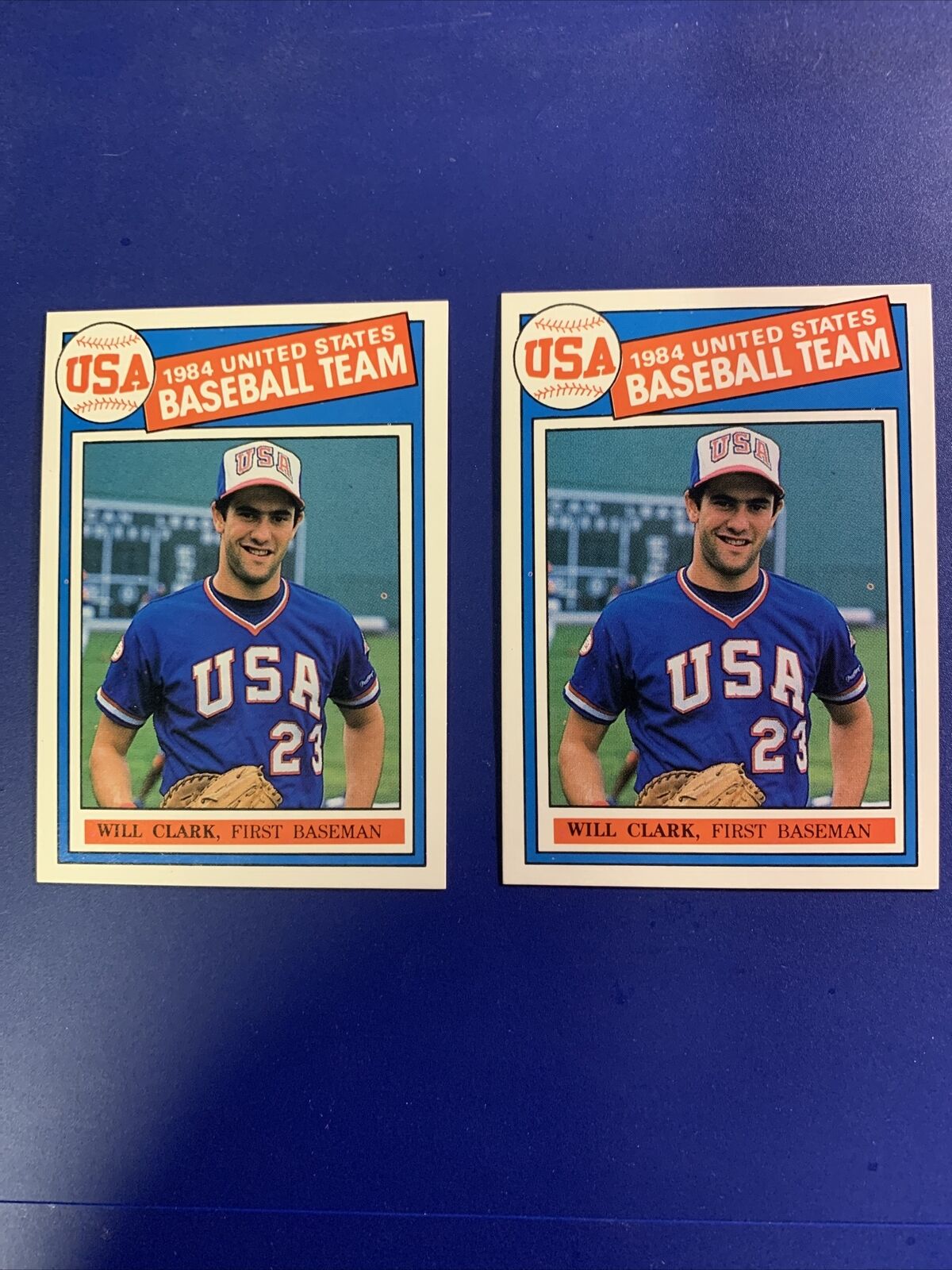 1984 USA Olympic Will Clark Lot Of 2 Cards