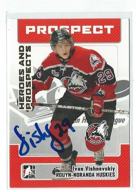 Ivan Vishnevskly Signed 2006/07 Heroes And Prospects Card #98