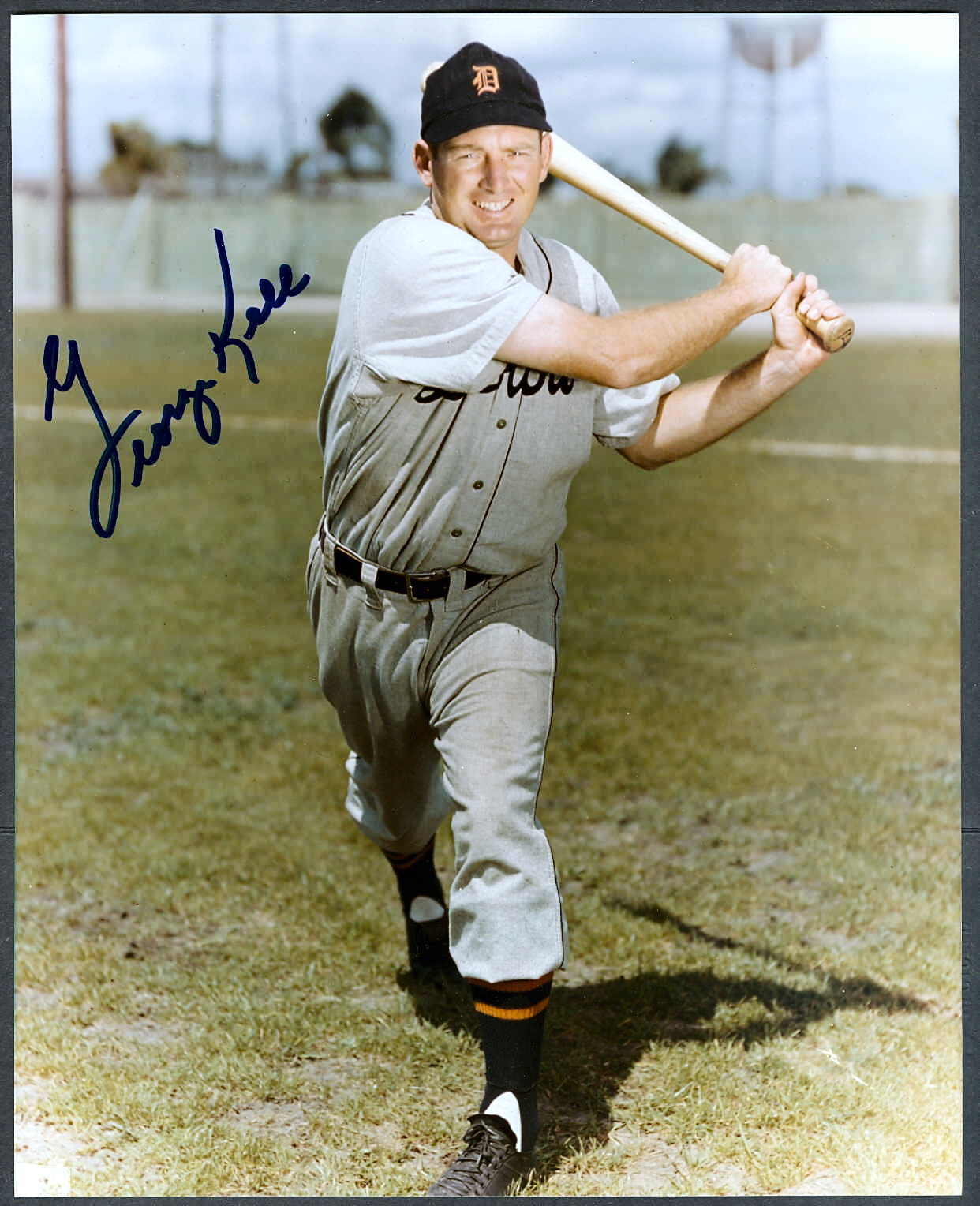 George Kell Autographed 8x10 Photo Detroit Tigers HOF