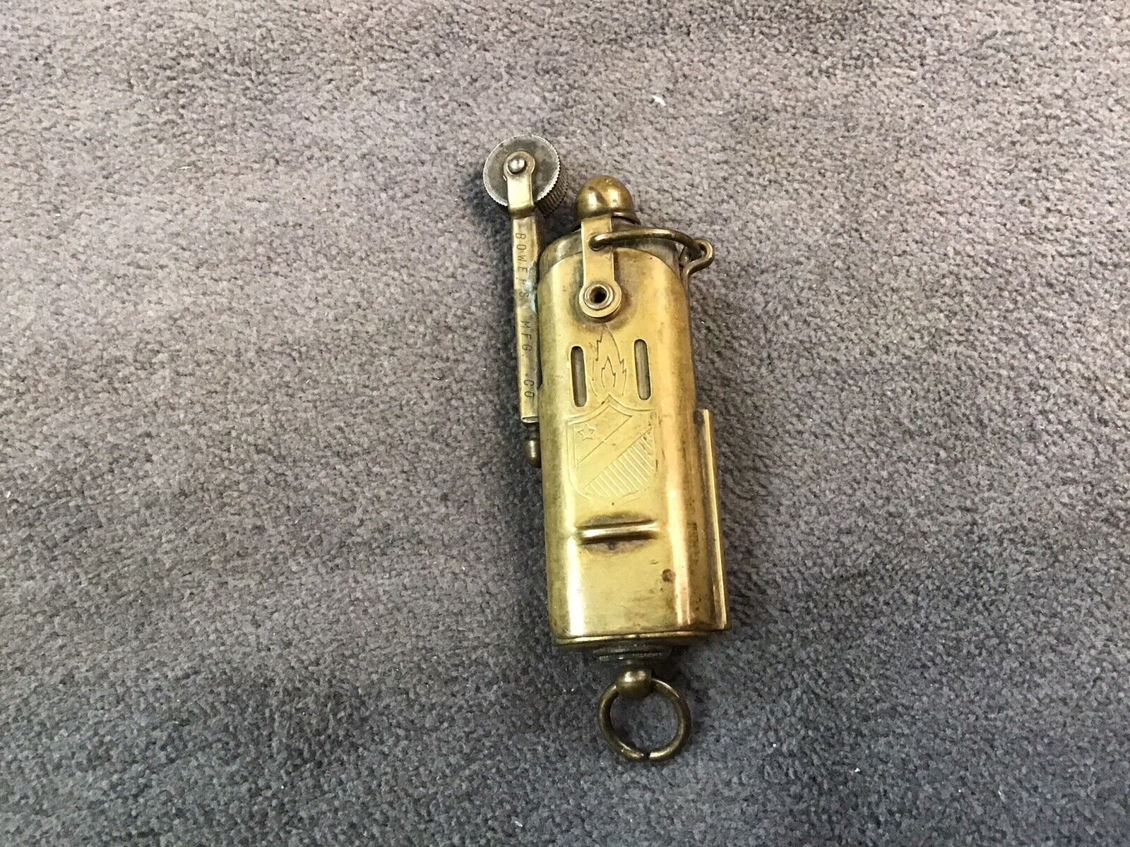 Vintage Bowers Art Deco Military Trench Lighter