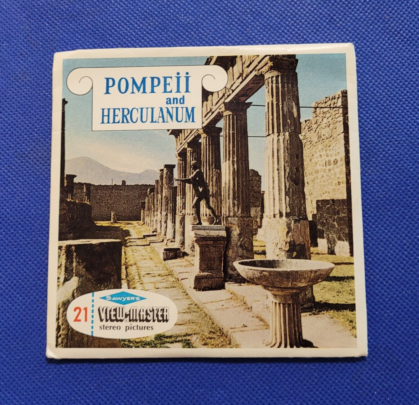 C057 E The Ruins of Pompeii and Herculanum Italy view-master 3 Reels Packet
