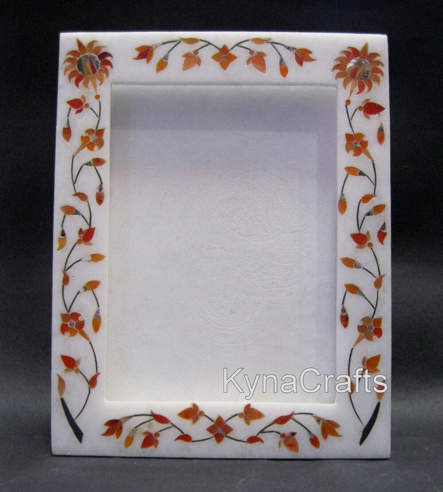 9x7 Inches Marble Giftable Frame Unique Art Inlay Work Photo Frame for Birthday