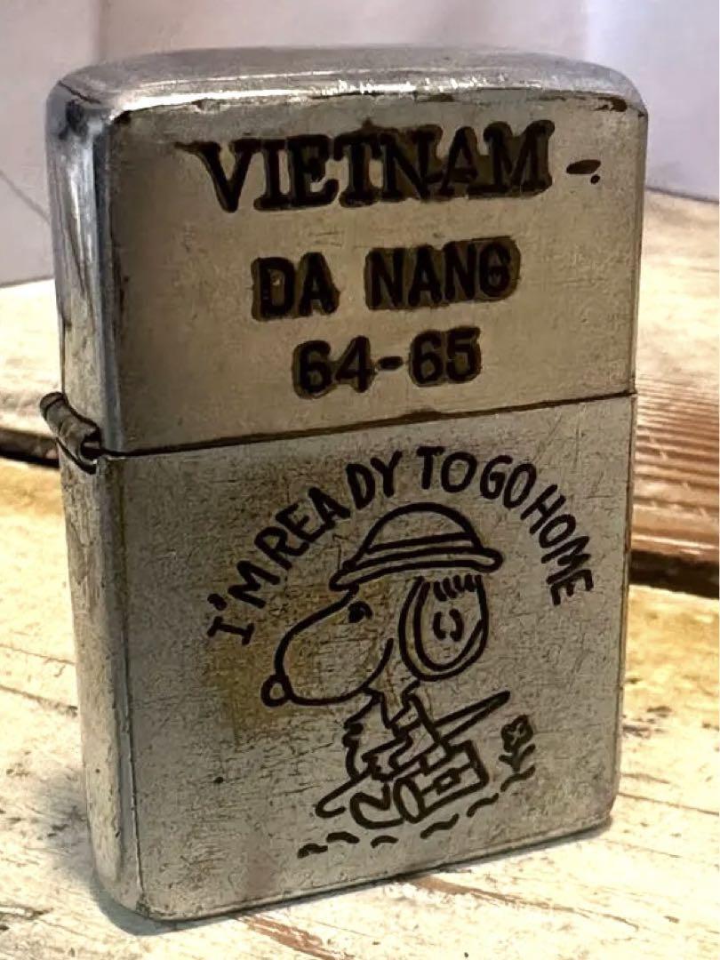 1964-65 Vintage Vietnam Zippo Antique Oil lighter DA NANG SNOOPY PEANUTS