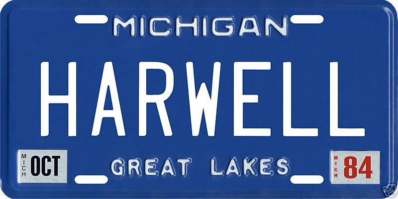 Ernie Harwell Detroit Tigers 1984 License plate