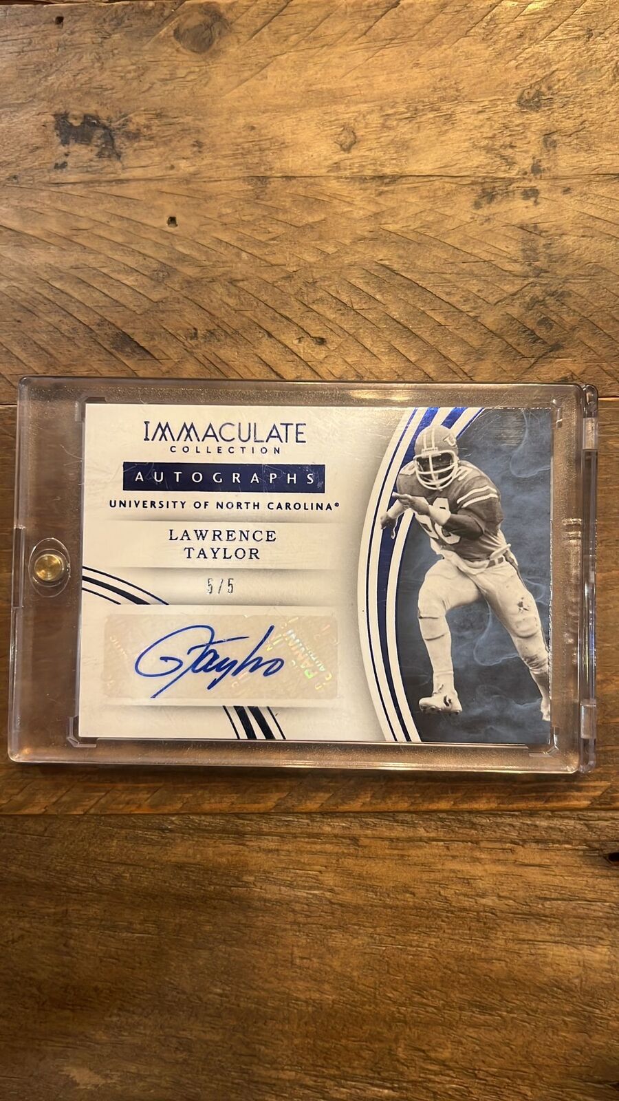 Lawrence Taylor 5/5 Auto 2016 Immaculate Collection College HOF NY Giants