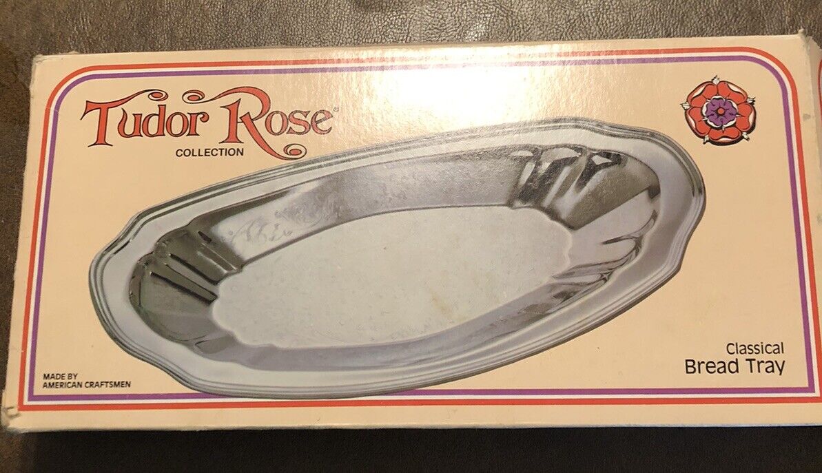 Phoenixware Tudor Rose Collection Classical Bread Tray Vintage 1981 W/box