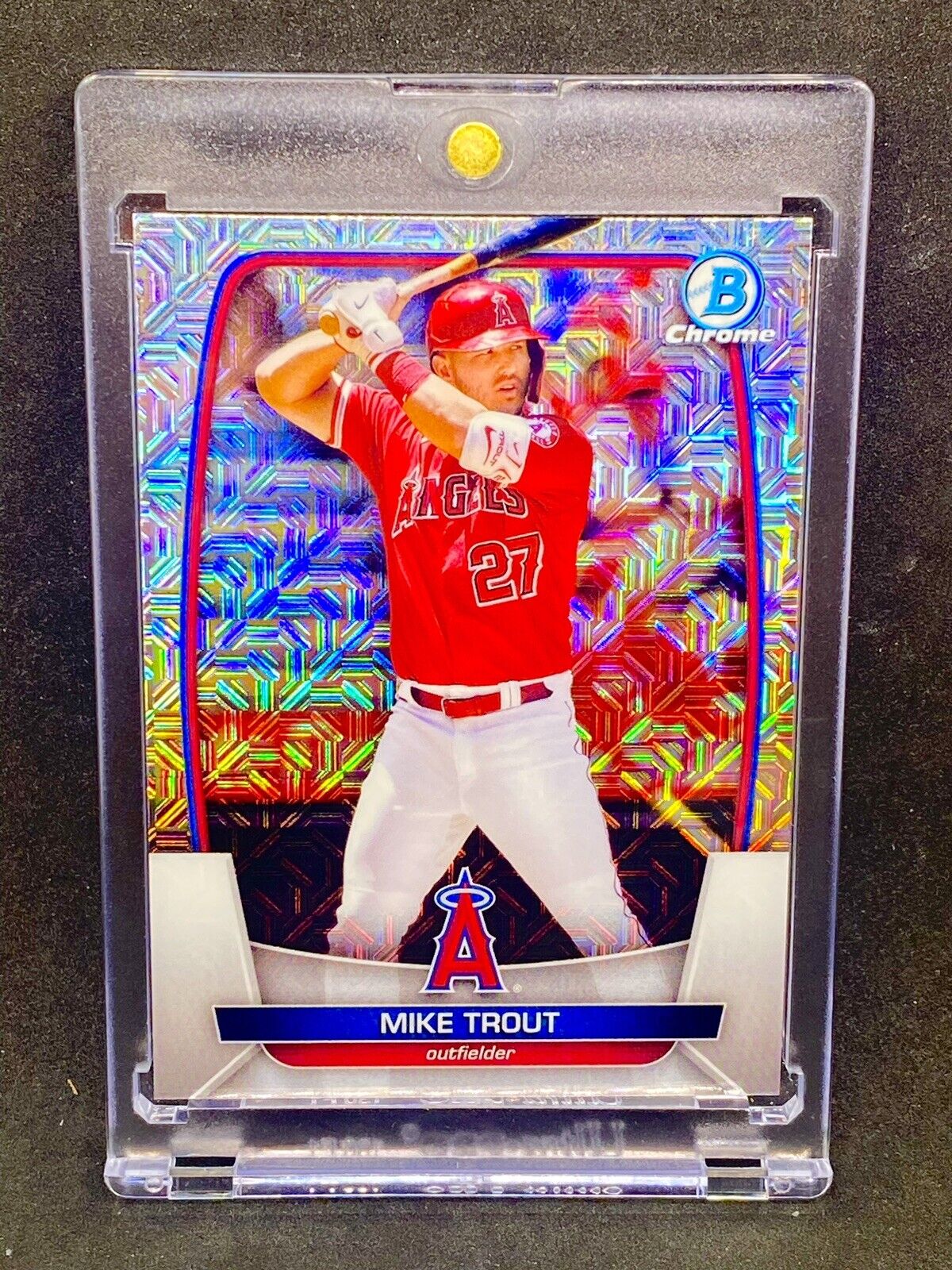 Mike Trout RARE MOJO REFRACTOR INVESTMENT CARD SSP TOPPS ANGELS MVP MINT