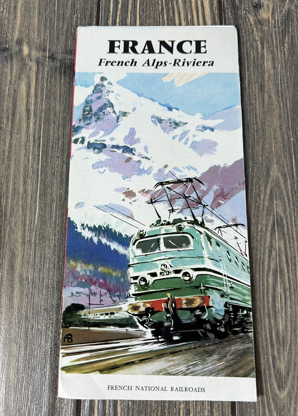 Vintage France French Alps-Riviera French National Railroads Brochure Pamphlet
