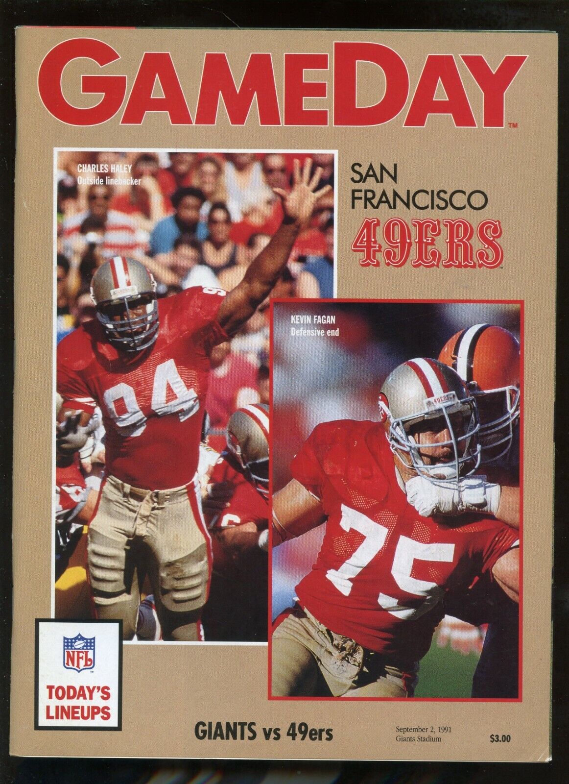 September 2 1991 NFL Program San Francisco 49\'ers at  New York Giants EXMT