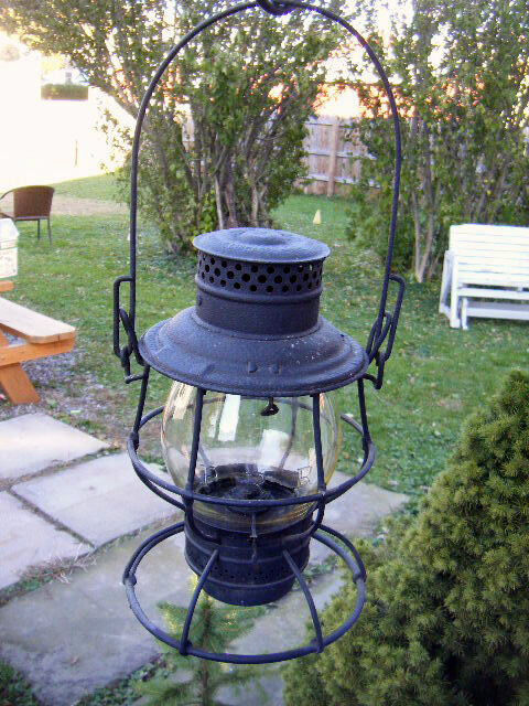antique railroad lantern embossed globe P.R.R. Adlake P.R.R.Lantern A Beauty
