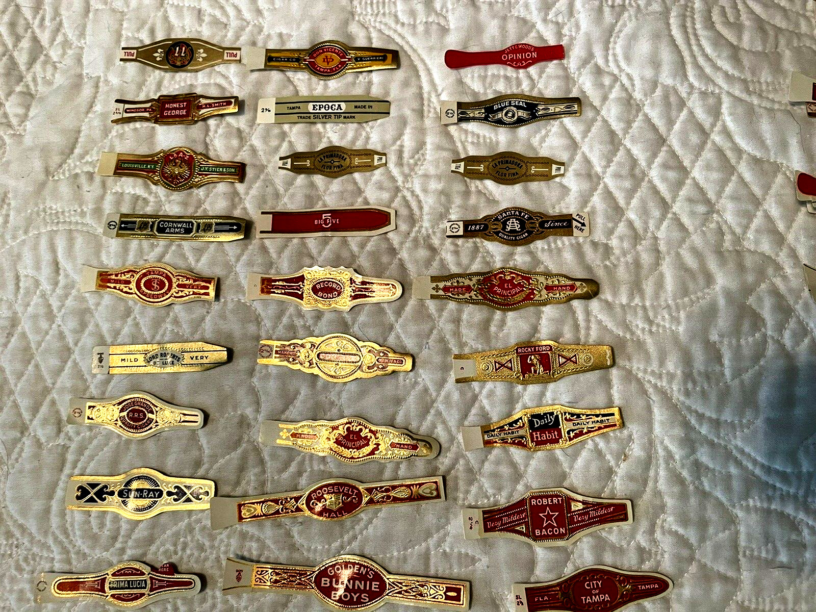 vintage, rare cigar bands lot of 27 different
