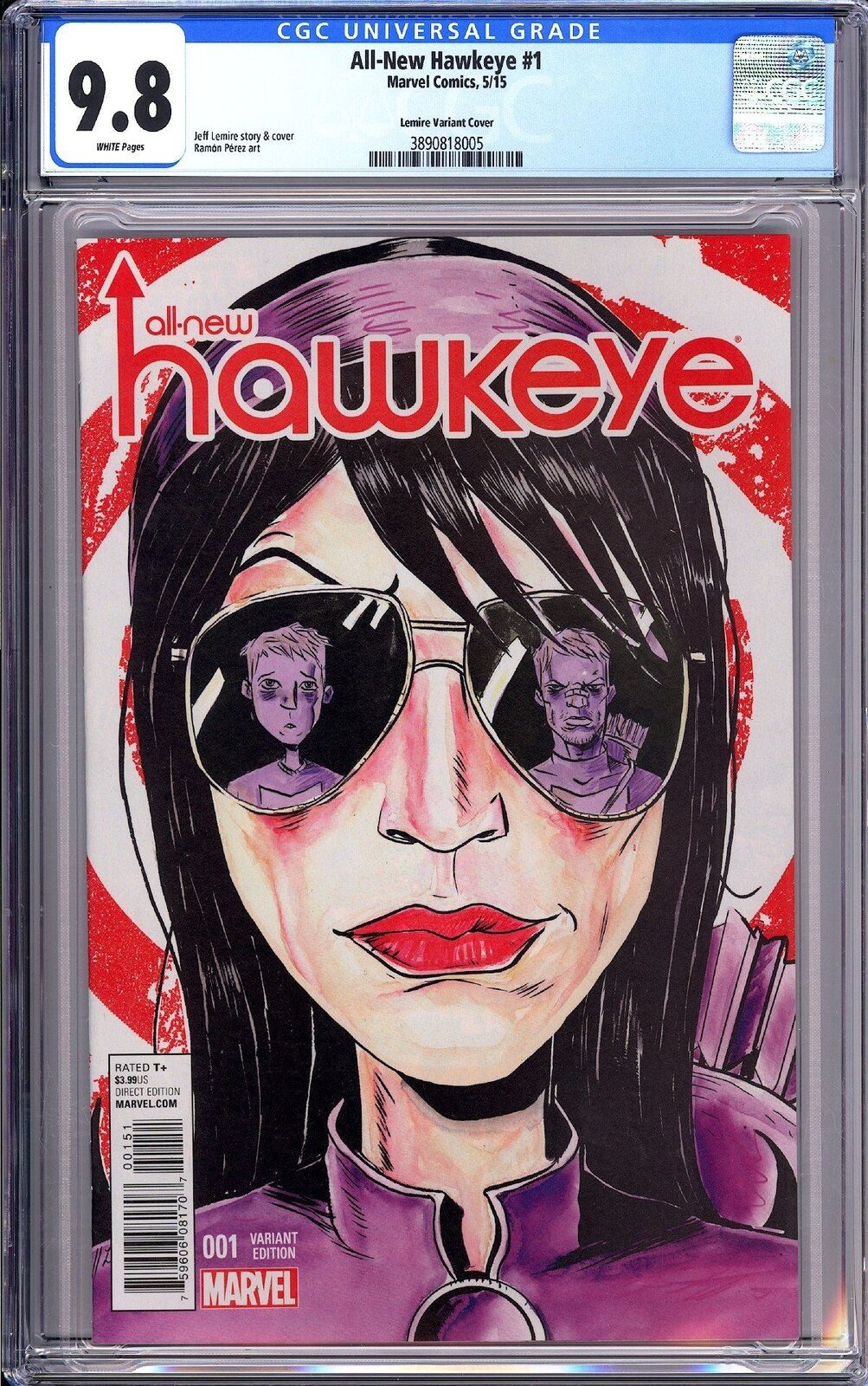 All-New Hawkeye #1 CGC 9.8 2015 3890818005 Kate Bishop Lemire Variant Disney TV