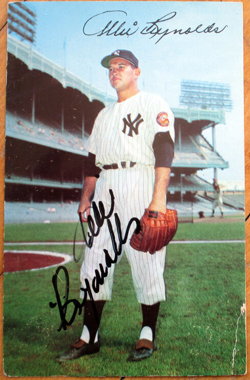 1956 Autograph/Signed Baseball Postcard: New York Yankees, 'Allie Reynolds'