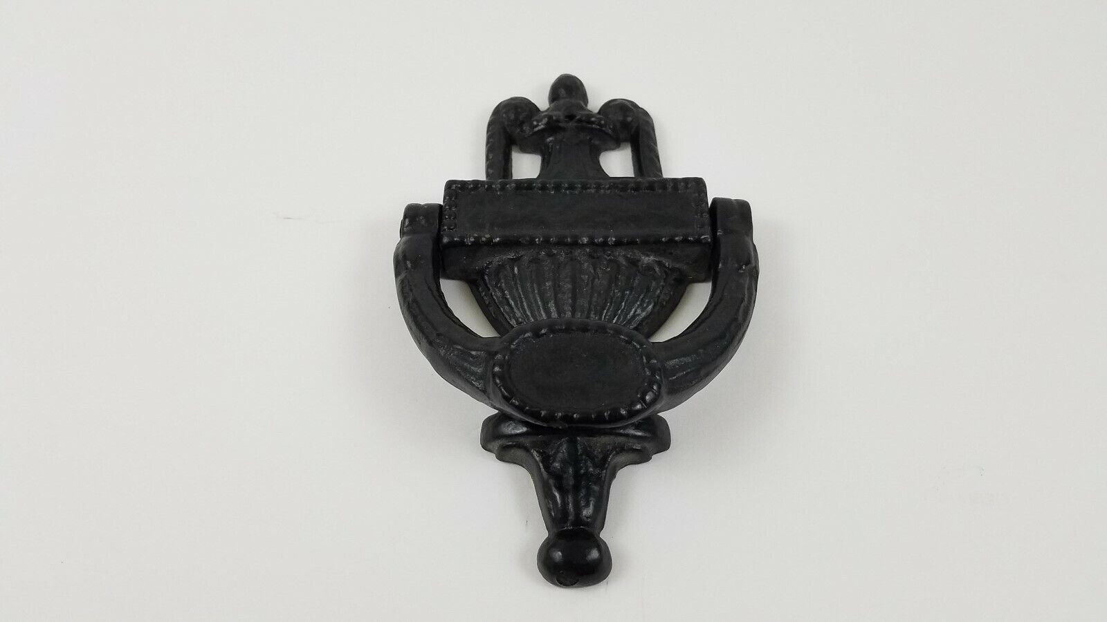 Vintage Black Cast Iron Doorknocker  Door Knocker Decorative Heavy Almost 2 Lbs
