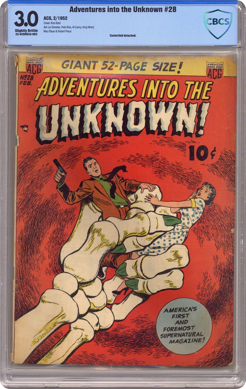 Adventures into the Unknown #28 CBCS 3.0 1952 22-020BB33-003