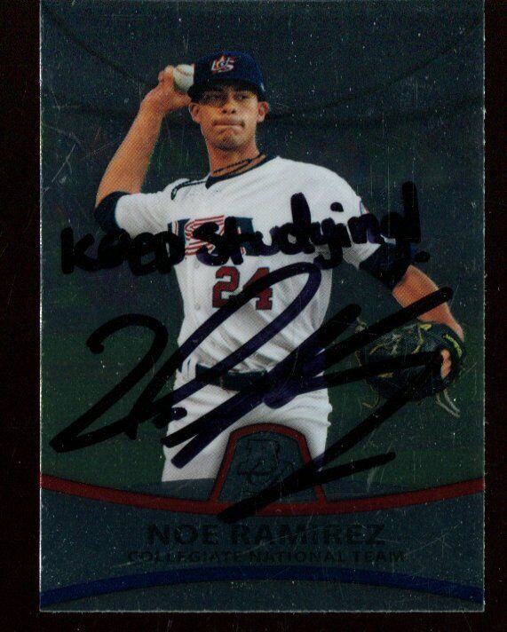 MLB baseball NOE RAMIREZ words to kids SIGNED autograph 3021