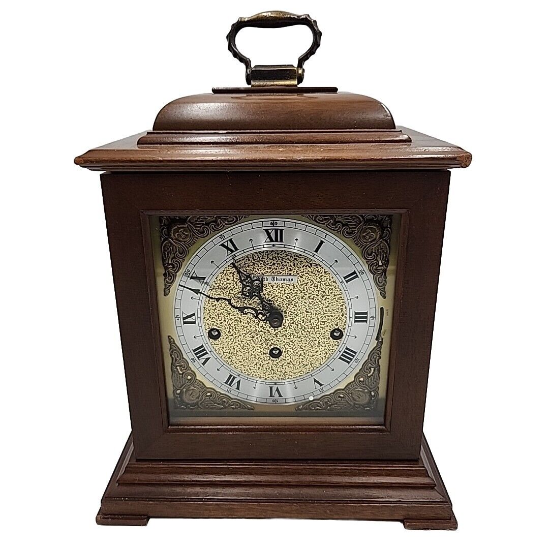 Seth Thomas Legacy -3W 8-Day Mantle Table Clock # 1314-000 No Key
