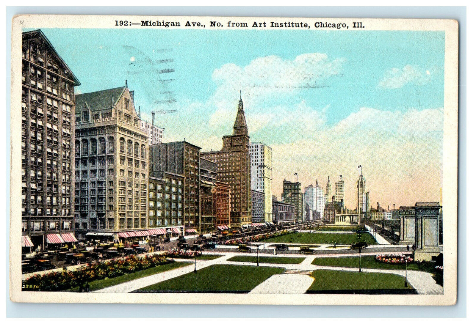 1927 Michigan Avenue No From Art Institute Chicago Illinois IL Postcard