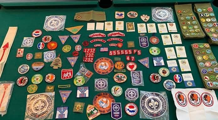 HUGE Collection - VINTAGE BSA Boy Scouts Memorabilia - Over 150 Patches & More
