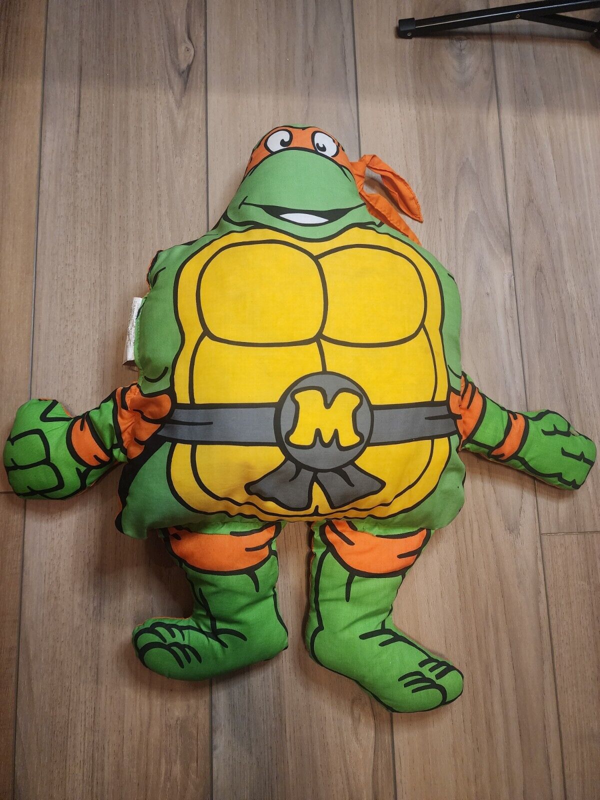 Vintage 1990 Teenage Mutant Ninja Turtles Michelangelo Pillow Stuffed Plush