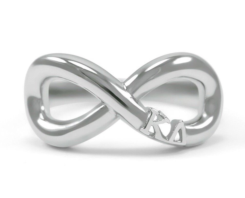 Kappa Delta Sterling Silver Infinity Ring / Sorority Jewelry / Sorority Rings