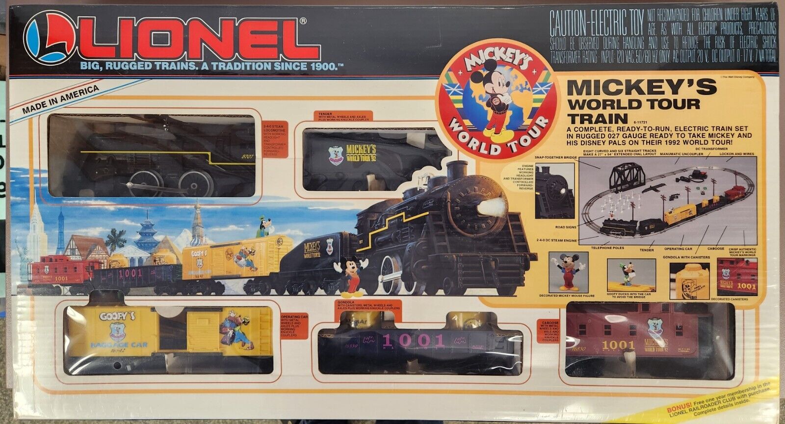 Lionel Disney 6-11721 Mickey\'s World Tour Train Set--FACTORY SEALED NEW [B210]